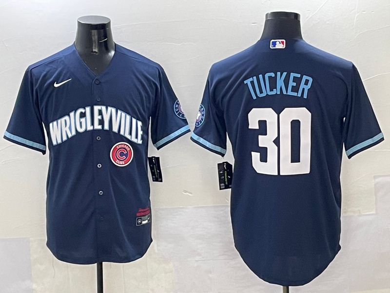 Men Chicago Cubs #30 Tucker Dark Blue City Edition 2025 Nike MLB Jersey style 7->chicago cubs->MLB Jersey